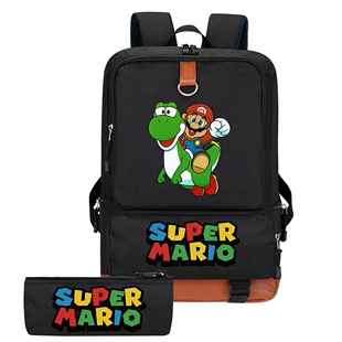 Рюкзак Mario с принтом лёгкий большой с пеналом
