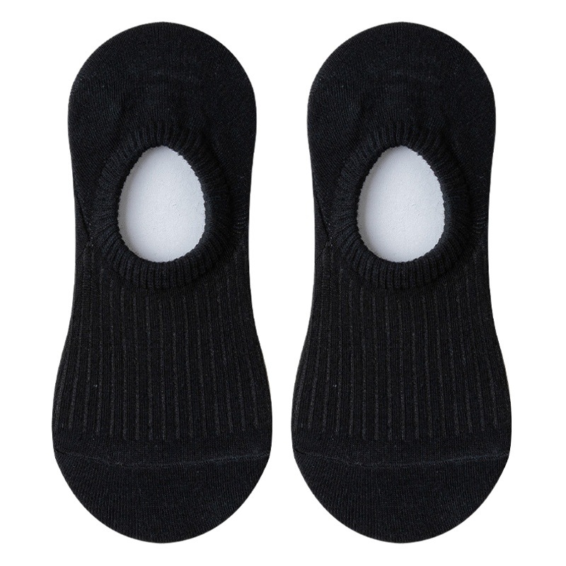 Calcetines de algodón puro primavera y verano antideslizante boca baja sin tacón calcetines de barco desodorantes y absorbentes de sudor calcetines invisibles calcetines Zhuji al por mayor