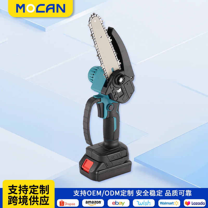 工場カスタマイズされた多機能 6inch 電気チェーンソーミニ庭木工剪定鋸外国貿易家庭用ワイヤレスリチウム電動のこぎり|undefined