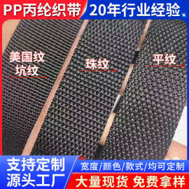 pp丙纶织带加厚箱包书包带工厂现货美国纹平纹坑纹编织织带辅料