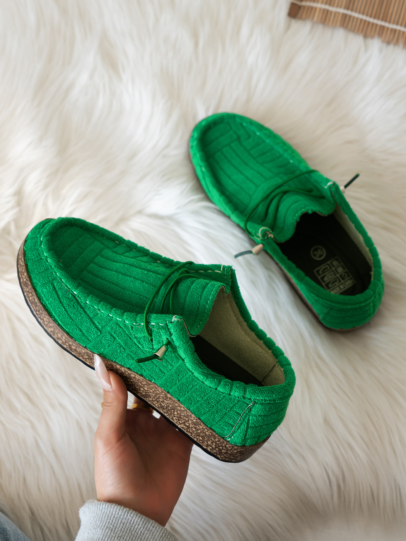 2024 plus size women's flat bottom elastic sleeve, foot pedal, lazy shoes, casual single shoes_voghion.com