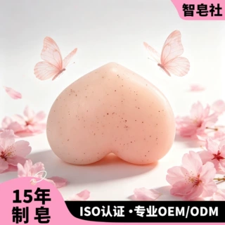 定制 蜜桃pp皂粉嫩心型淡黑祛螨手工皂美臀私处精油皂香皂贴牌OEM