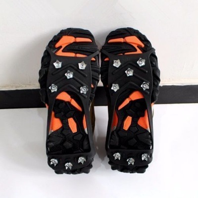 冰爪鞋套戶外防滑8齒矽膠雪鄉雪地男女通用冰面輕便雪抓鞋釘保護