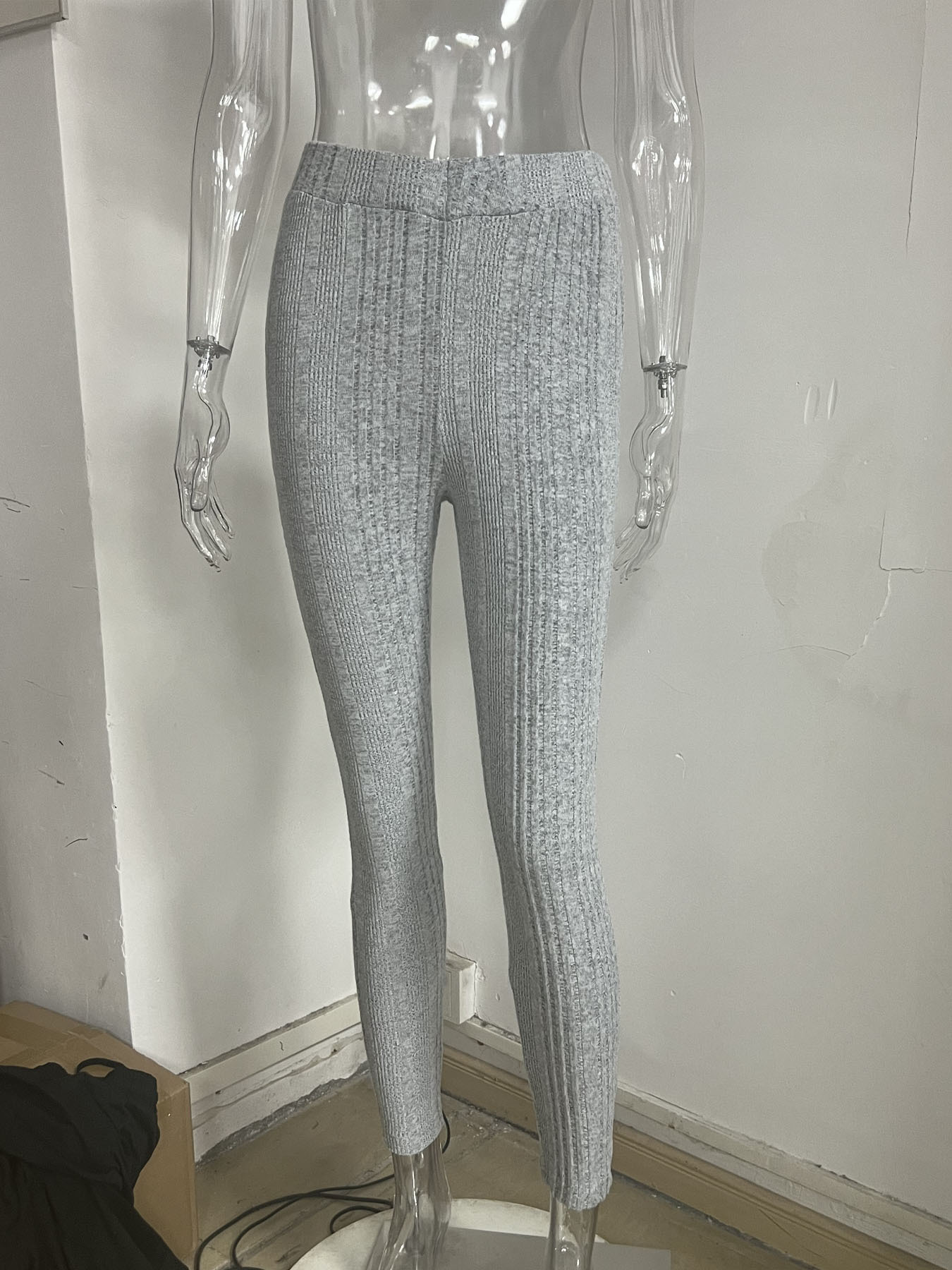 Women's Clothing New Sexy Slim Fashion Casual Striped Thread Tight Trousers Fitness Pants_ecoleips.com