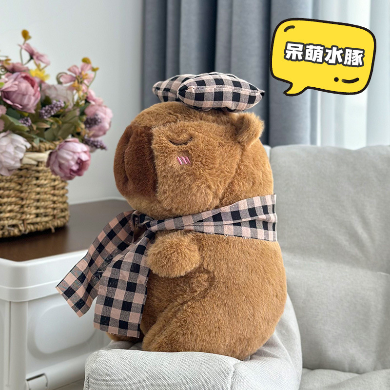 Cute Kapibala Carpincho Colgante trasero del coche Muñeca exterior del maletero del coche Muñeca interior del coche Adornos