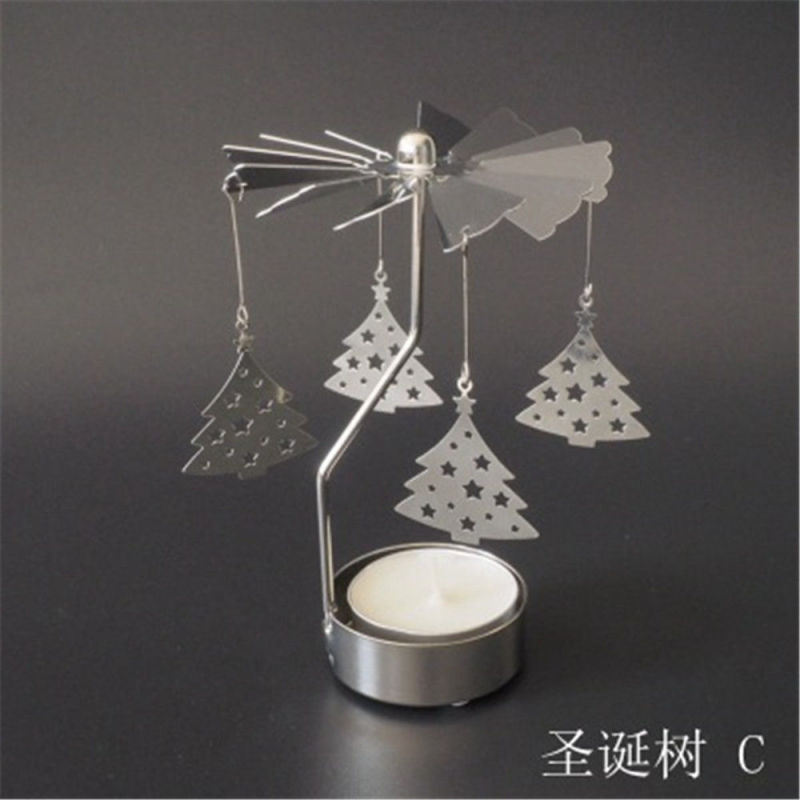 走马灯旋转烛台浪漫烛光少女心香薰蜡烛节日创意梦幻礼物复古摆件|undefined