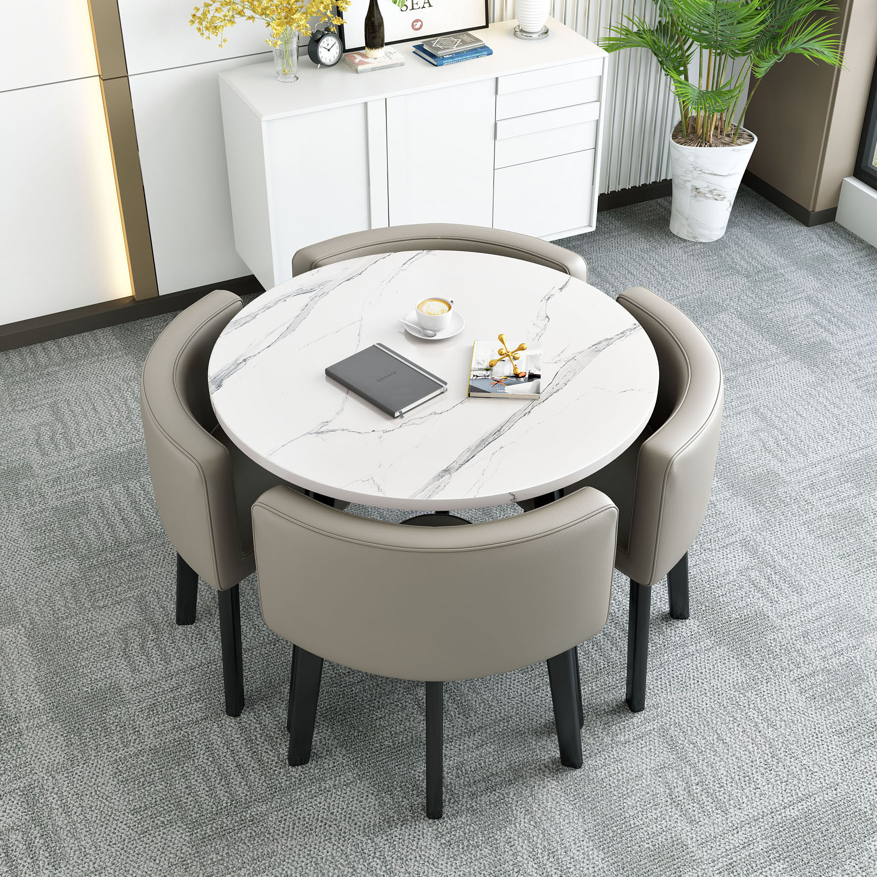 Mesa de comedor disponible para uso doméstico, apartamento pequeño, mesa de comedor, tienda, mesa de negociación, mesa y silla, mesa redonda de recepción