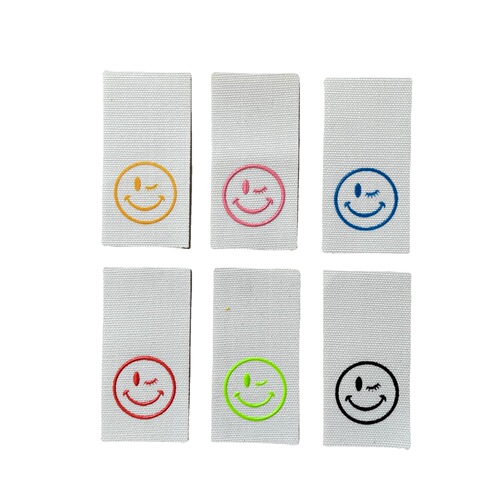 New fashion letters white screen offset printing label clothing accessories patch sticker DIY cloth label washable label