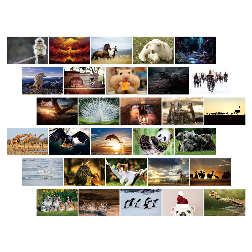 30 anime postcards, classic, retro, nostalgic, anime, purple, non-mainstream