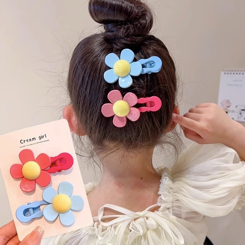 Los niños flor horquilla verano bebé roto pelo clip tocado niña no duele pelo lado sin fisuras