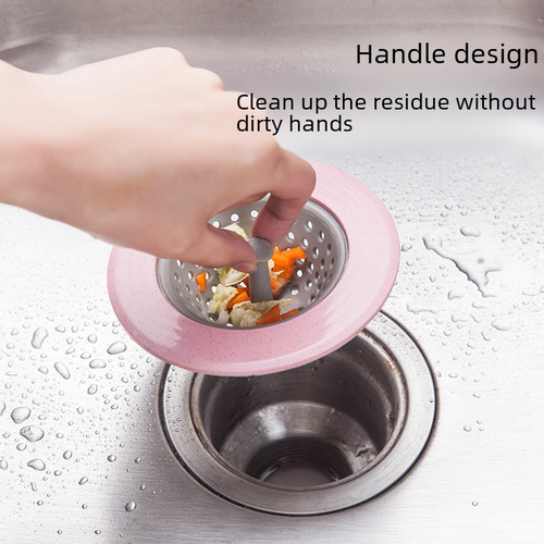 Sink filter screen, floor drain cover to prevent blockage, kitchen sink drain hair prevention blockage filter, bag type