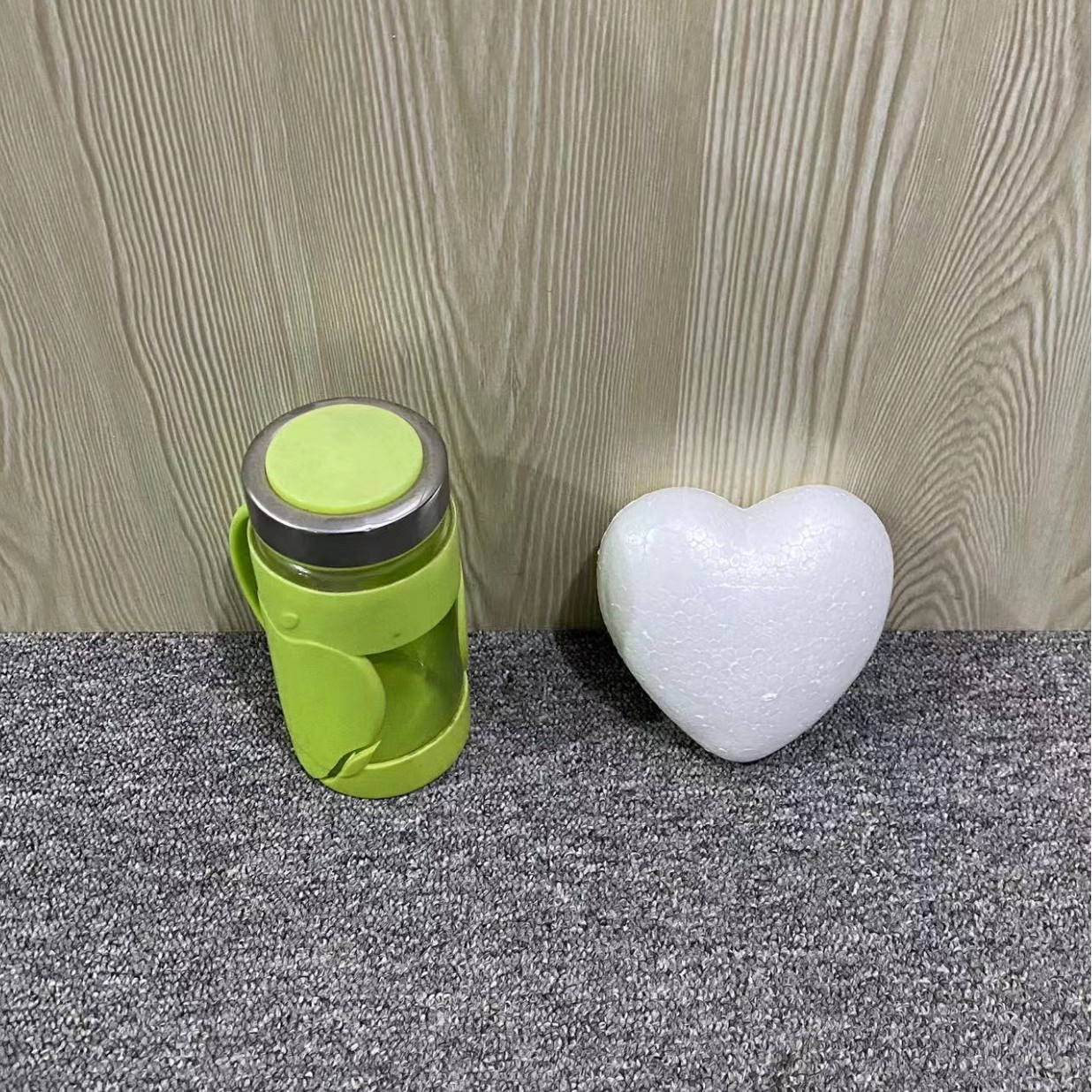 Baolilong espuma sólida tamaño del corazón melocotón medio amor decoración de la ventana boda apoyos pintados