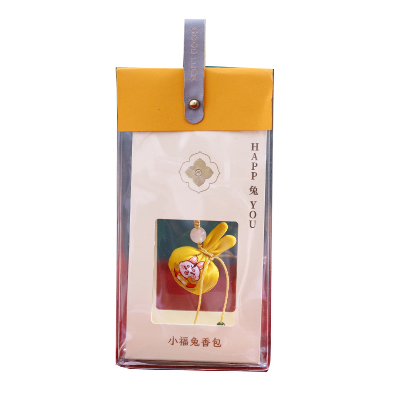 Persimmon Ruyi caramelo conejo bolsita Persimmon bolsita bendición portátil mini bolsita adornos regalo colgante