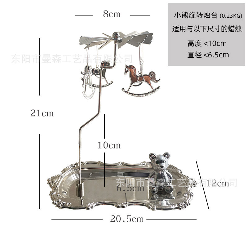 Luz de lujo plata giratoria aromaterapia candelabro bandeja retro europeo romántico oro linterna decoración del hogar