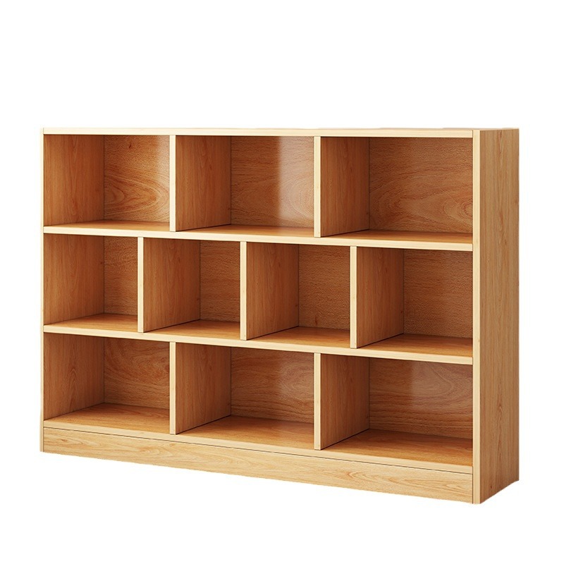 Estante de libro de piso simple contra la pared estante de libro de cuadros de sala de estar multicapa de gran capacidad gabinete de exhibición gabinete de estudio