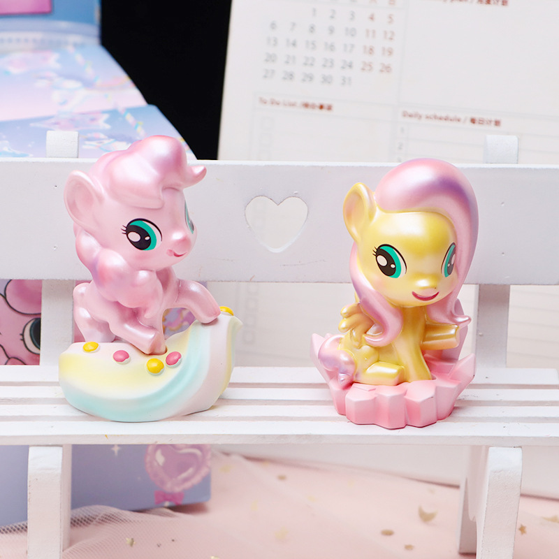 トレンディな小さなマリア ブラインド ボックス クリエイティブかわいい漫画レインボー ポニー フィギュア子供の誕生日プレゼントの小さな装飾品|undefined