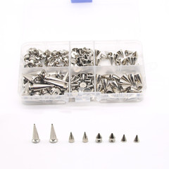 80 セットのパンクリベット弾丸スパイク DIY 合金スタッズテーパー取り付けツールセットを越境で提供します。