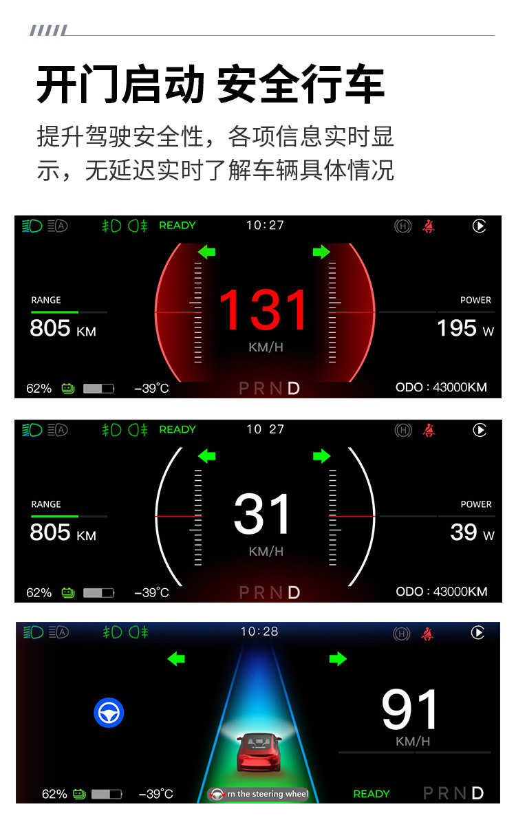 Suitable for Tesla Model 3/Y Car Display Screens That Support Carplay 6.86inch Smart Dashboard, in Stock