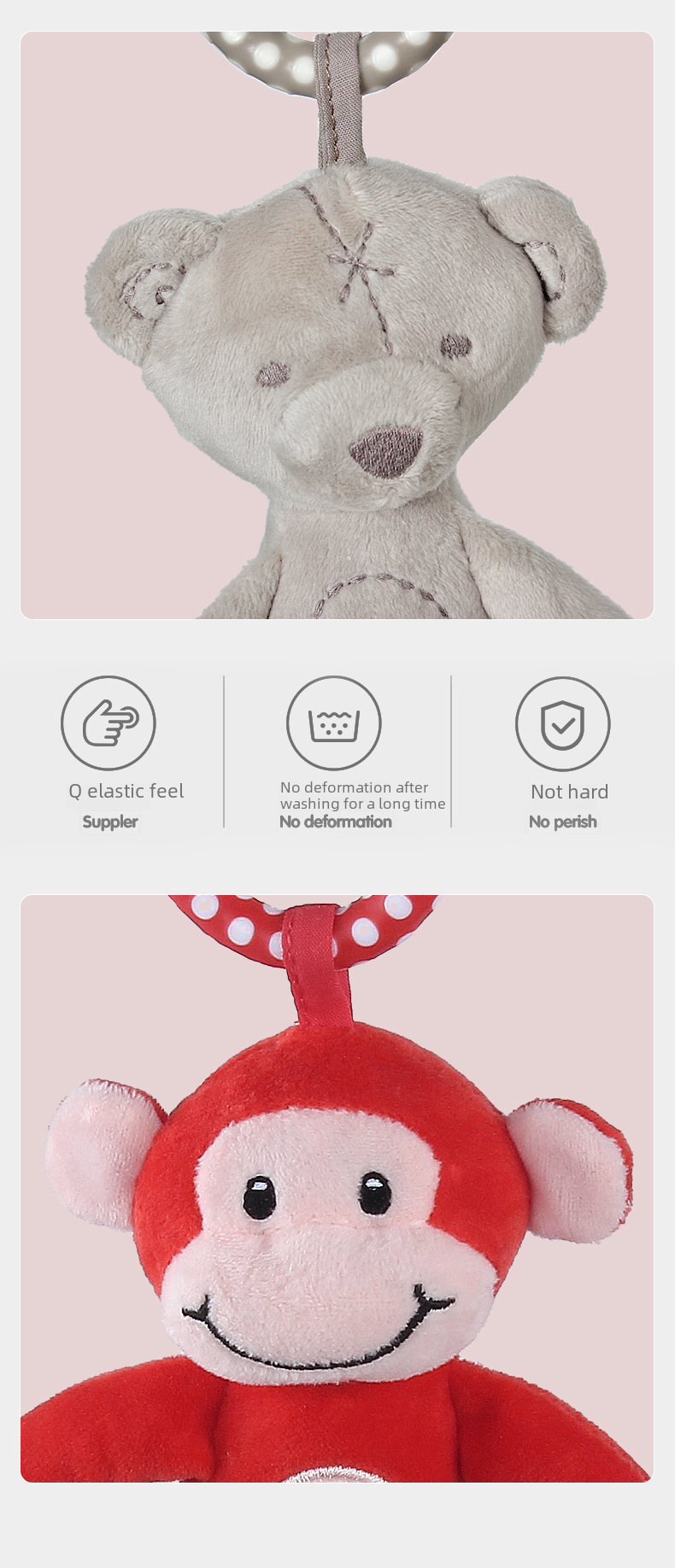 Mamibeby Rabbit and Bear Swing Bell