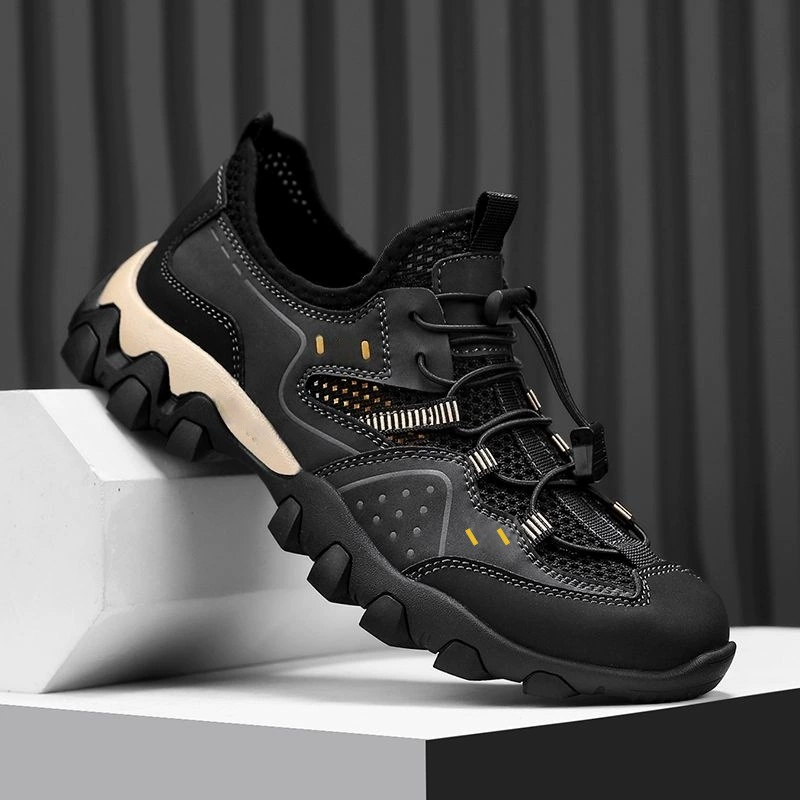 Сетчатая обувь мужская 2025 новая дышащая полая спортивная обувь мужская педаль легкая нескользкая обувь для отдыха на открытом воздухе