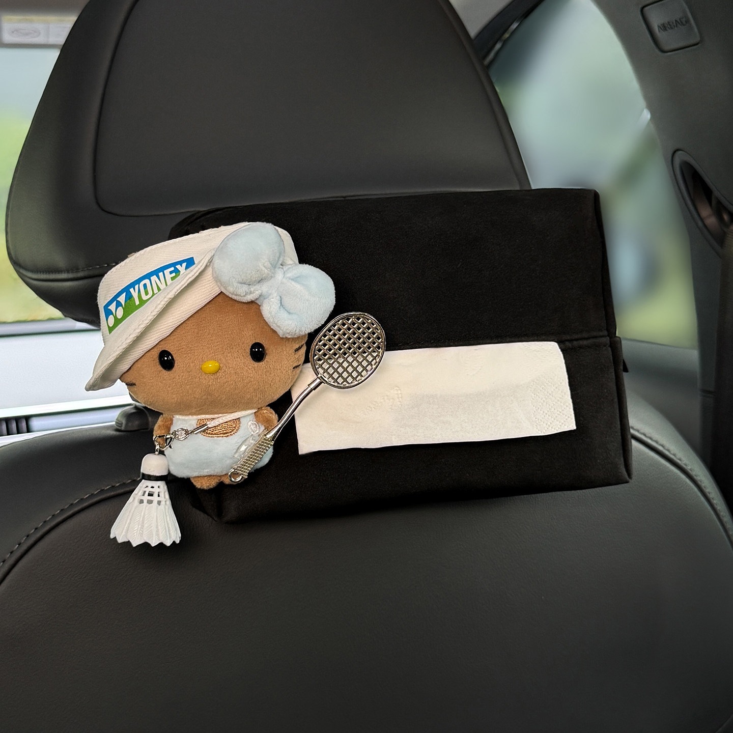 New Kitty car tissue box for the front and back seats, cute tissue hanging bag for the car interior for women