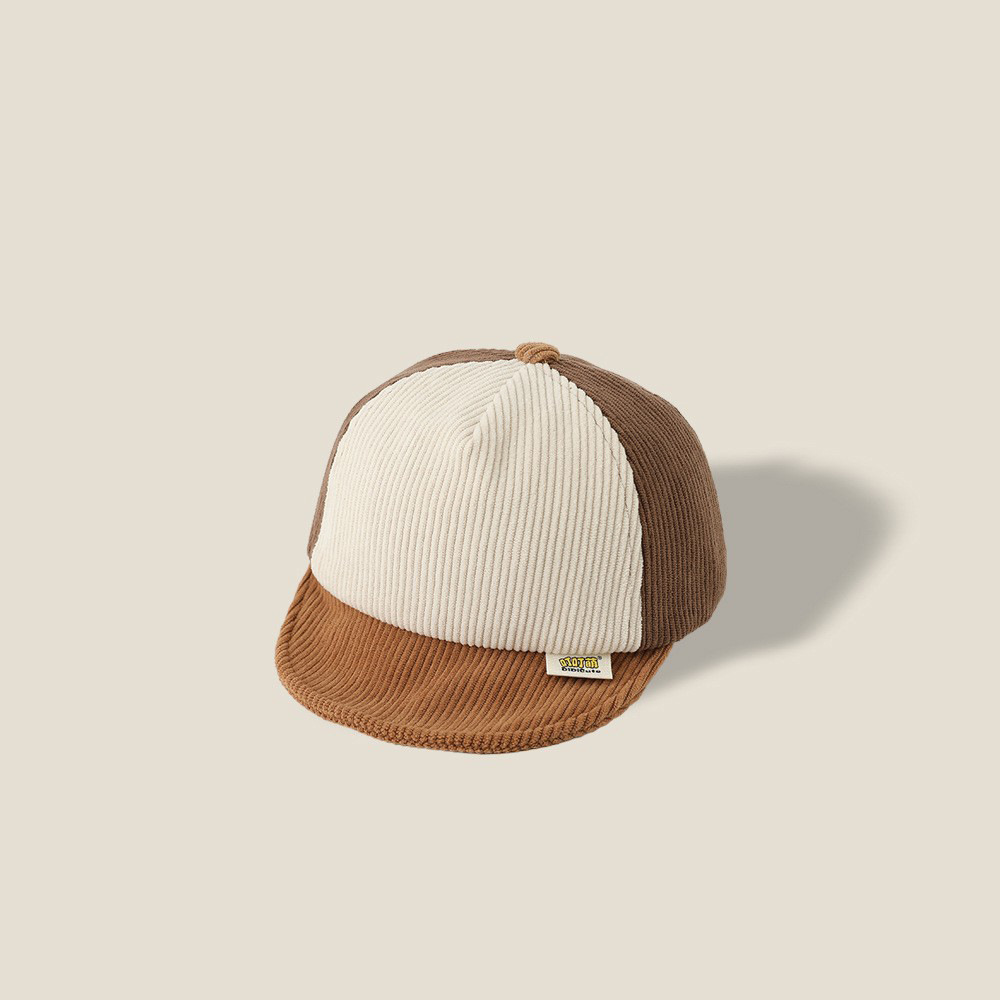 Sombrero de bebé otoño y invierno de terciopelo suave gorra de lengua de goma para bebés de color extranjero amplio sombrero de béisbol caliente para bebés para hombres y mujeres