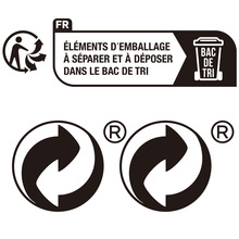 环保标志欧盟EPR回收环保外包标签 temu跨境包裹外包装标签定制