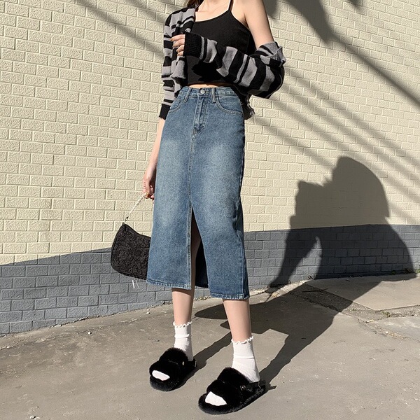 Summer denim skirt