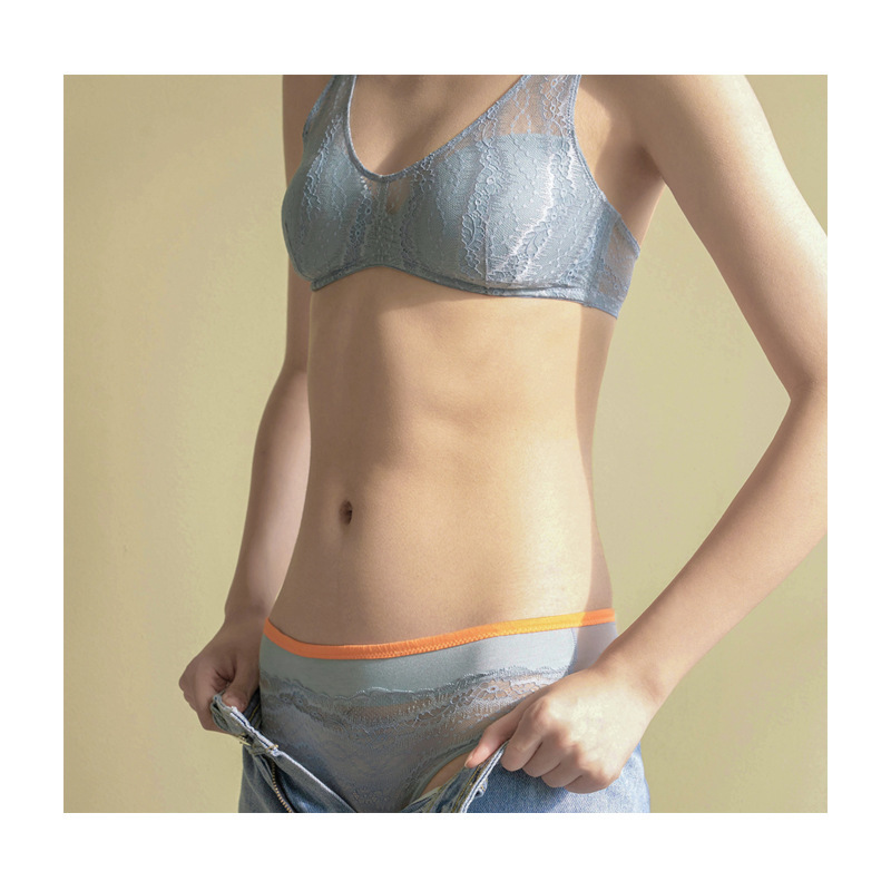 Vintage French Romantic 1/2 Cup Bra Panties Set Comfortable Lace Lightweight Breathable