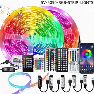 �羳LED5v��ճrgb��5050�{��APP�������߲ʷՇ���usb�����b