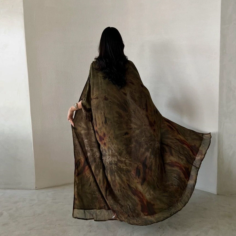 Mq163скромная куртка шифон принт модное платье, рабочие наряды, носить Musron Dubai ABAYA