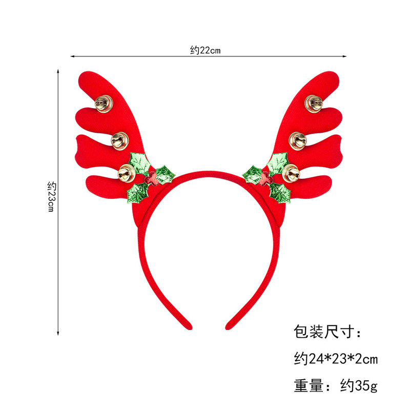 国境を越えた供給子供のパフォーマンスクリスマス帽子誕生日パーティーフォトスタジオ写真撮影クリスマス鹿の角ヘッドバンド写真小道具|undefined