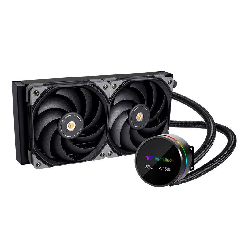 TT desktop computer host integrated CPU water -cooled radiator ARGB rotating screen high -performance temperature control fan