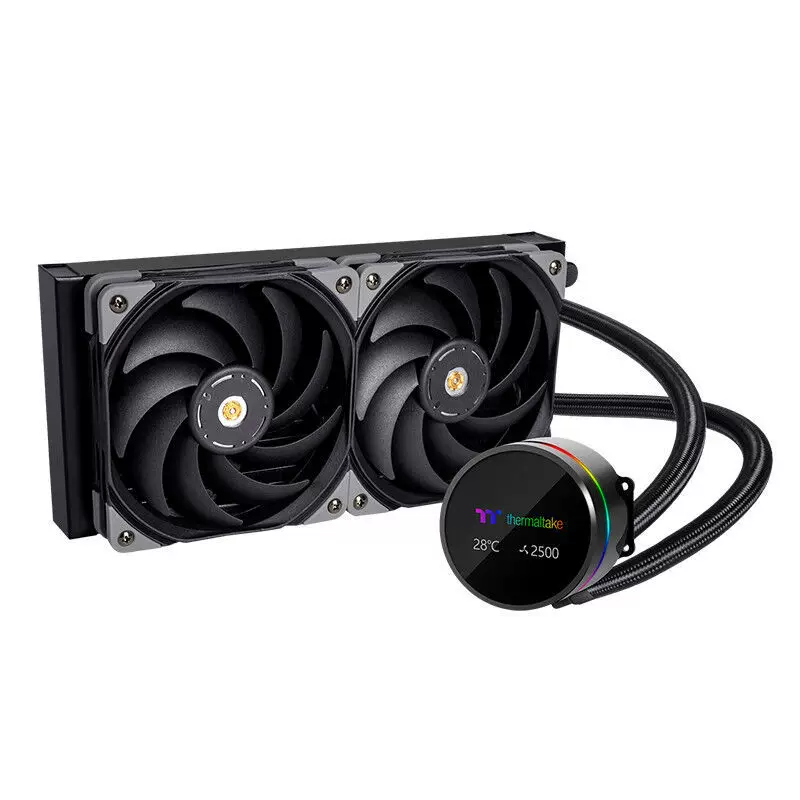 TT desktop computer host integrated CPU water -cooled radiator ARGB rotating screen high -performance temperature control fan