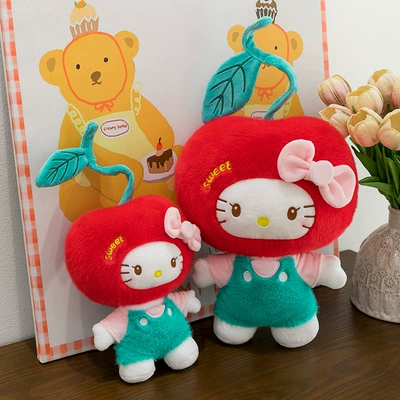 Kitty Plush Toy Apple – Oyuncaq yastıqlar - cherry-kt-cat-25cm