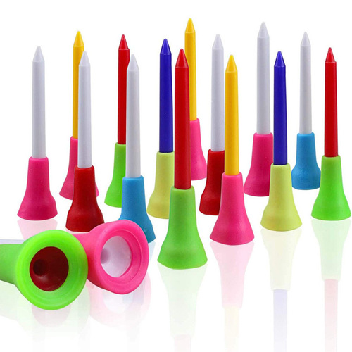 Golf Double-layer Rubber Nail Rubber Sleeve Plastic Nail Durable Golf Tee Tee Holder Multiple Specifications and Colors Available
