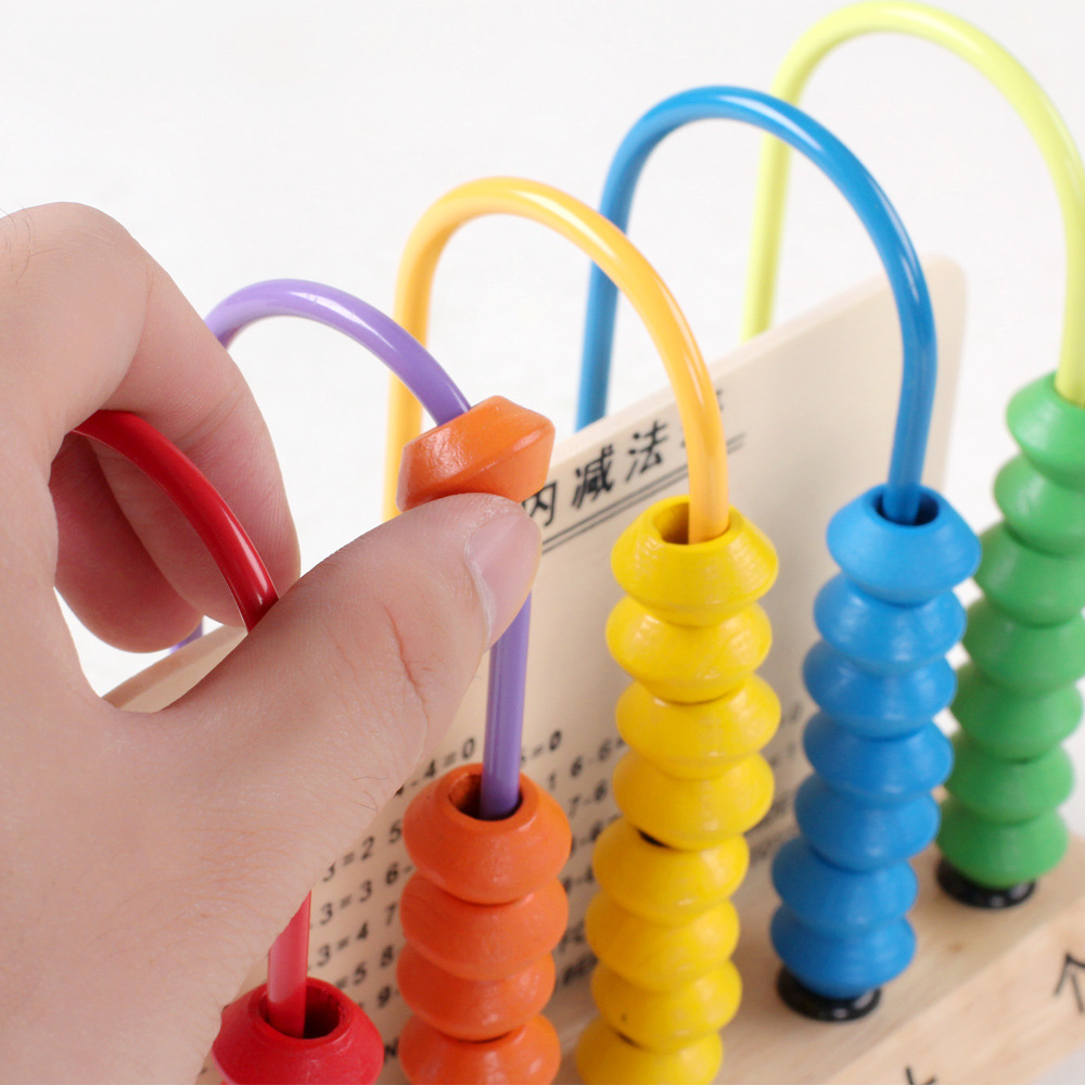 Calculadora de ábaco de cinco niveles para niños suma y resta ayudas didácticas de entrenamiento de cálculo image 3