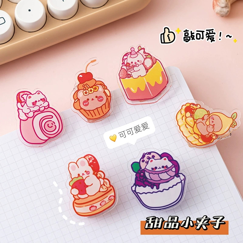 Креативные зажимы для десертов животных ins акриловые тестовые документы