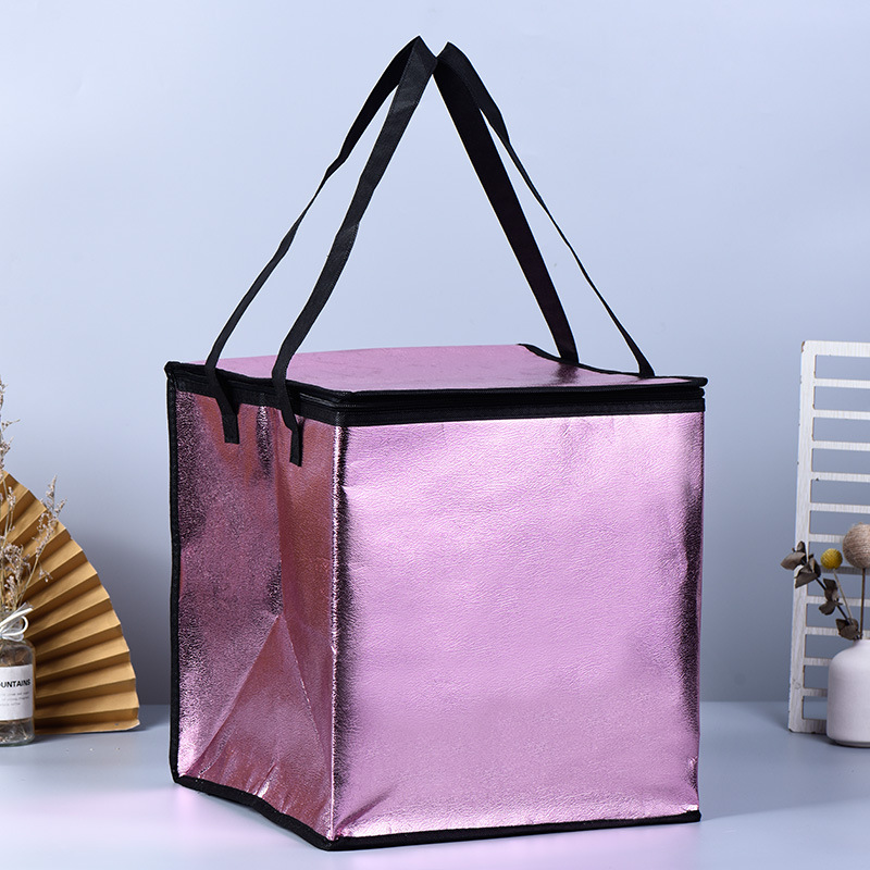 厂家现货无纺布保温袋 餐饮冷藏箱打包外卖铝箔保温袋手提批发