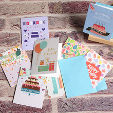 12pcs Gift Party Invitation Greeting Cards Happy Birthday跨