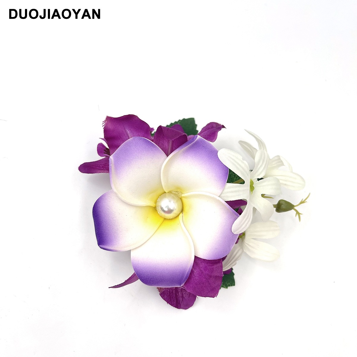 ハワイの卵の花のヘアピンタイ族の祝日のヘアピンの花の真珠のサイドクリップの女性のビーチの休暇の写真のアクセサリー