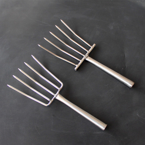 Stainless steel large five-tooth rice fork kitchen canteen restaurant rice serving tool bean sprouts fork selling bean sprouts tool