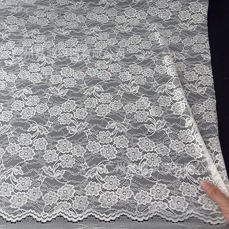 Pequeño encaje floral nuevo encaje tela de encaje floral elástica para hacer falda de ropa de mujer tela de abrigo
