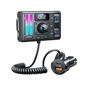 MT02 avtomobil MP3 Bluetooth pleyer, sabvufer, AUX, sürətli şarj, FM ötürücü