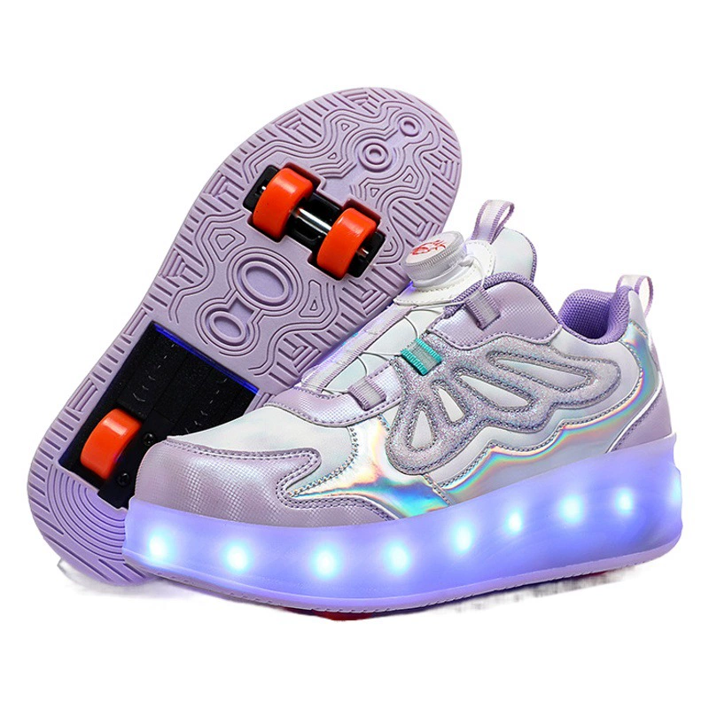 Fire Le Fruit Shoes Невидимые четырехколесные коньки Выдвижные роликобежные кроссовки Студенческие мальчики девочки