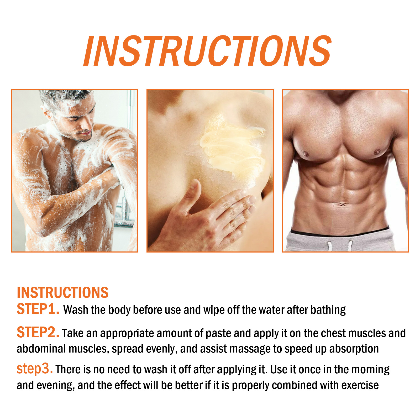 Crema rinforzante per impacchi caldi OUHOE per rassodare la pancia, rassodare l'addome, migliorare le linee muscolari e_voghion.com