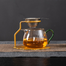 公道杯陶瓷玻璃带把过滤网茶漏三件套懒人泡茶神器防烫分茶器茶海