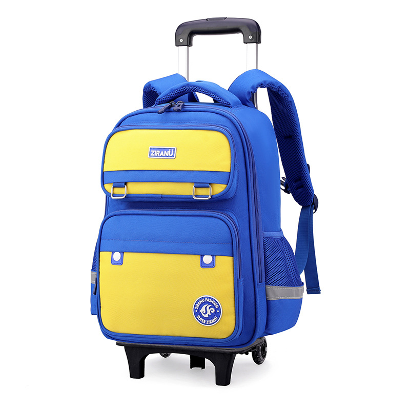 Pescado natural nuevo tirón mochila al por mayor escaleras mochila de estudiantes 3 - 6 grados antidesgaste