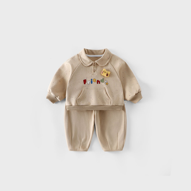 子供人形セット 2025 秋の新作男の子韓国風レタースウェットシャツベビーラベルスウェットパンツ 2 点セットトレンディ|undefined