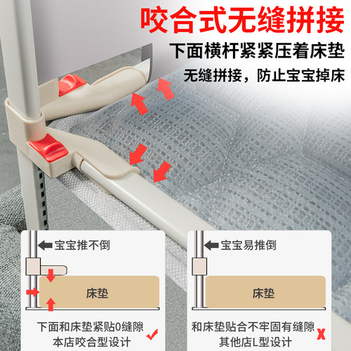 Baby crib guardrail baby anti-fall safety bedside fence children's bed new single-sided lifting safety bed fence